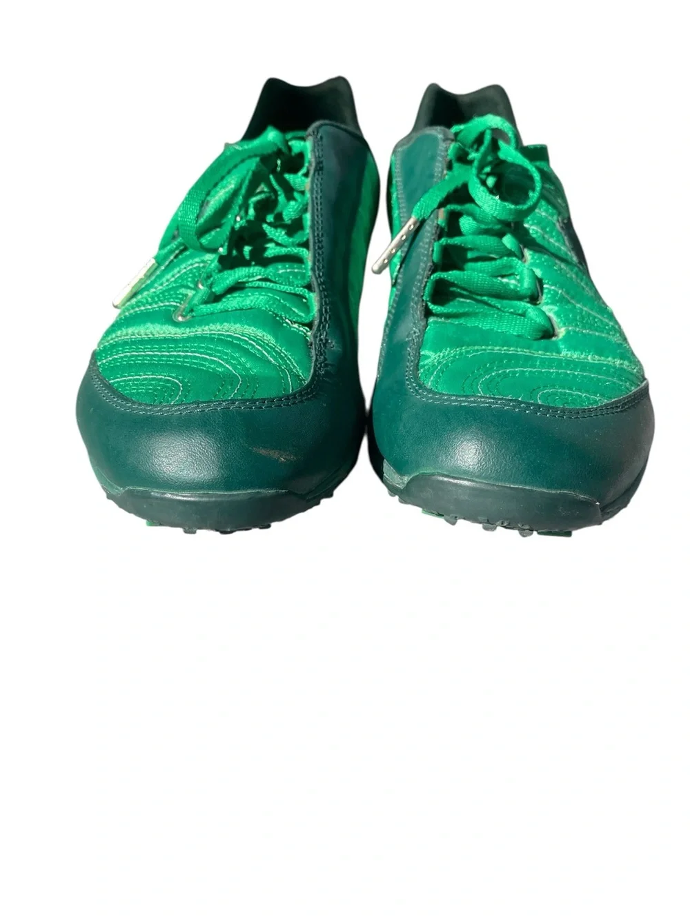 Puma Tekkies Green Low Profile Sneakers Size 8 Leather Soccer Style - Picture 5 of 9
